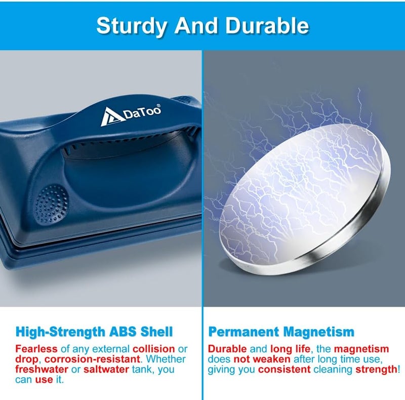 DATOO Aquarium Mini Magnetic Scrubber Scraper Small Fish Tank Cleaner Nano Glass Aquarium Cleaning Tools with Super Strong Magnet (Max) - Image 5